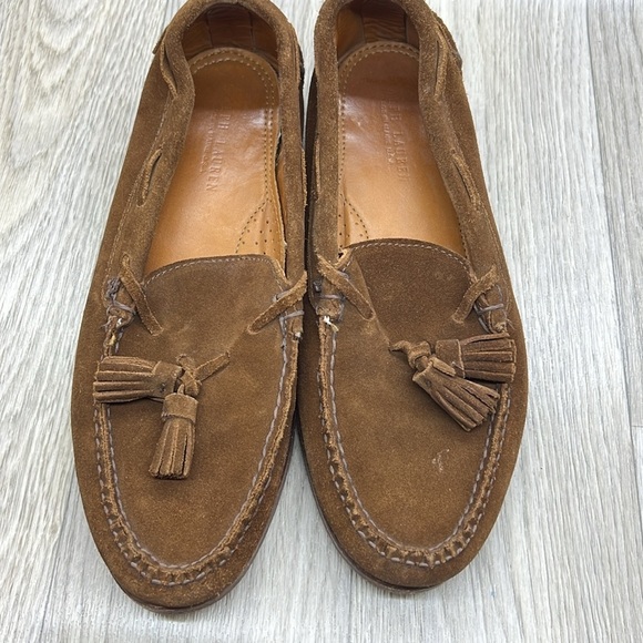 Ralph Lauren Brown Suede Tassel Slip-On Loafer Made In USA main image 5